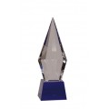 CRY533 Crystal Blue Facet Obelisk